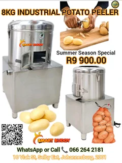 8kg Industrial Potato Peeling Machine – Heavy Duty 凜⚡