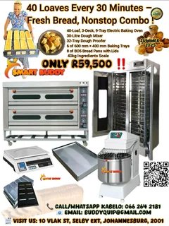 Nonstop Bakery Combo – 40 Loaves Every 30 Minutes 