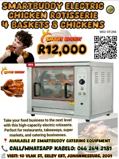  Electric Chicken Rotisserie – 4 Baskets / 8 Chickens