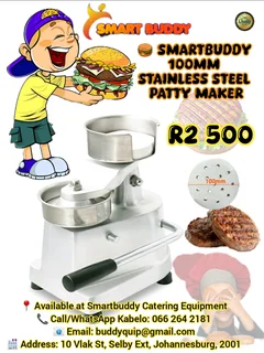  Smartbuddy 100mm Stainless Steel Patty Maker – Make perfect burger