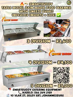  Smartbuddy Table Model Bain Marie Food Warmer with Sneeze GuardIncludes Inserts + Lids! ✅