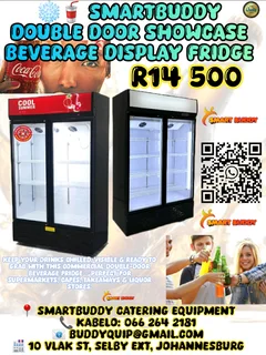 Smartbuddy Double Door Showcase Beverage Display Fridge