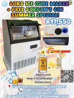 60kg Ice Cube Maker + FREE Gordon’s Gin – Summer Special!