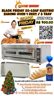 20 loaves at once with the Electric 1 Deck 3 Tray Baking Oven