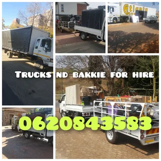 Trucks and bakkie for hire