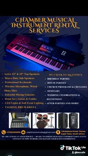Musical instruments rentals for all events