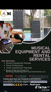 Musical instruments rentals for all events