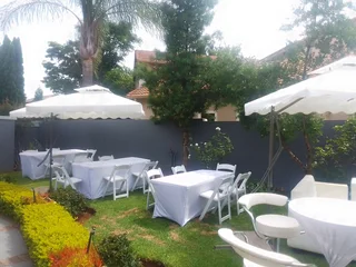 Umbrellas, tables and chairs hire. All party and decor events.