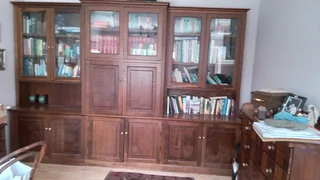 Bookcase  solid wood Imbui  separates into 3 different piecespieces