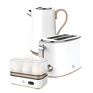 Swan White Wooden Breakfast Pack-SWTP1W