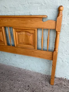 Double Solid Oak Headboard