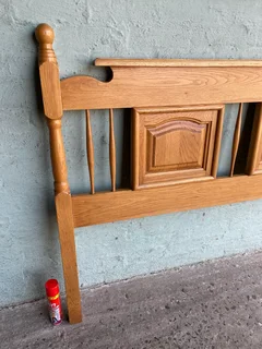 Double Solid Oak Headboard