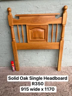 Solid Oak Single Headboard