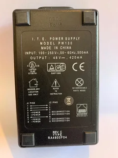 P.O.E. Injector 48VDC.