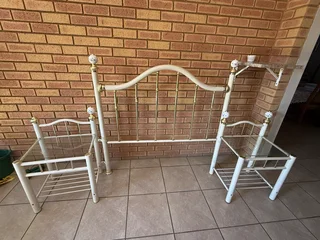 Metal &amp; Glass Headboard - Cash upon Collect