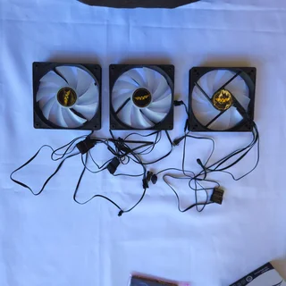 x3 armageddon 120mm LED case fans