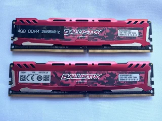x2 Ballistix 4Gb ddr4 2666mhz