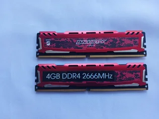x2 Ballistix 4Gb ddr4 2666mhz