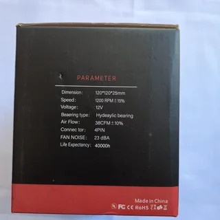 Box of x4 120mm Passive LED case fan