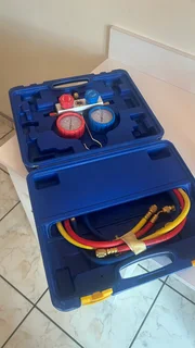 AC &amp; Fridge Gas Gauge Set – Complete Kit – Fair Condition