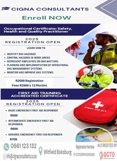 Ohs Training, First Aid Responder, Home-based Care Training (qcto Accredited Qualifications)