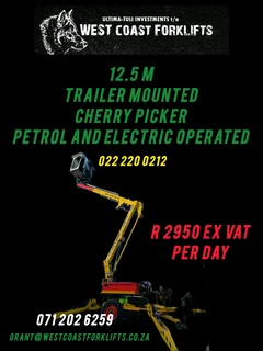 Mini Excavator and Cherry Picker rentals