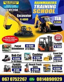 Excavatoor and forklifGt training in Gqeberha