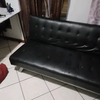 Real leather sleeper couch