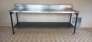 Stainless Steel Table with Splashback - Used