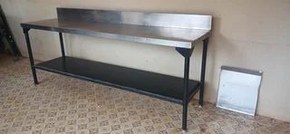 Stainless Steel Table with Splashback - Used