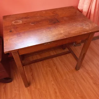 Wooden Side Table Dark - Hand Made