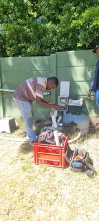 Swimming pools maintenance and solar panel