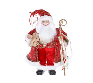 Santa: 90cm | Santa with staff &amp; Teddy bear