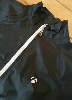 Bontrager cycling waterproof packable rain jacket.