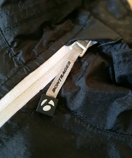 Bontrager cycling waterproof packable rain jacket.