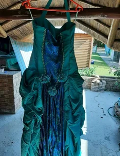 Unique wedding dress Sea blue/green in colour - immediately available