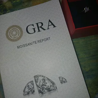 0.5 crt moissanite 925 silver ring -certificate plus warranty