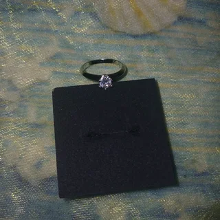 0.5 crt moissanite 925 silver ring -certificate plus warranty