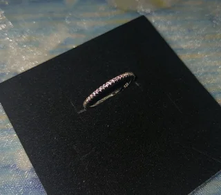 925 silver oval 2crt zircon ring &#43; x2 eternity bands-bran new