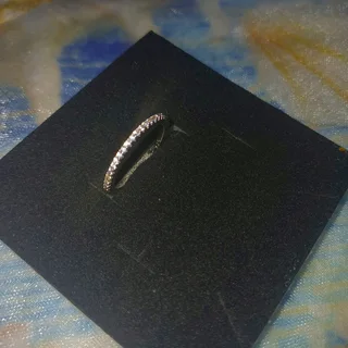 925 silver oval 2crt zircon ring &#43; x2 eternity bands-bran new