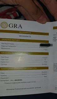 0.5 crt moissanite 925 silver ring -certificate plus warranty