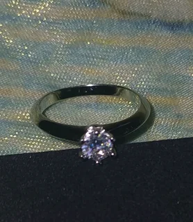 0.5 crt moissanite 925 silver ring -certificate plus warranty