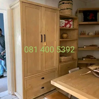 Wardrobe with shelves