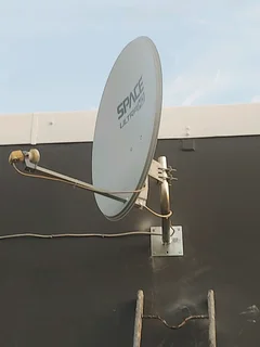 Dish satelite with mounting