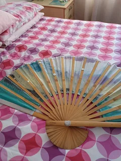 LMulti colour wall Fan been packed away with hang on wall Rugby area door collect