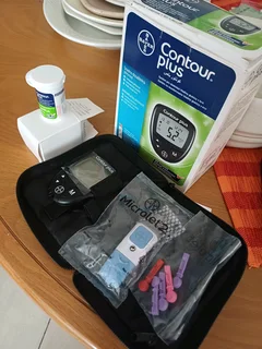 Diabetic machine Contour Plus with 3 needles NEW machine