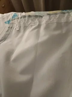 Woolworths Block out curtain blue with little white pieces heavy R360