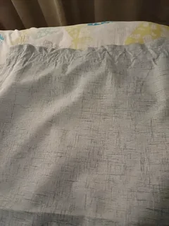 Woolworths Block out curtain blue with little white pieces heavy R360