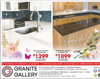 Tombstones and granite countertops