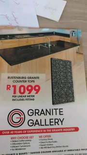Granite countertops and tombstones